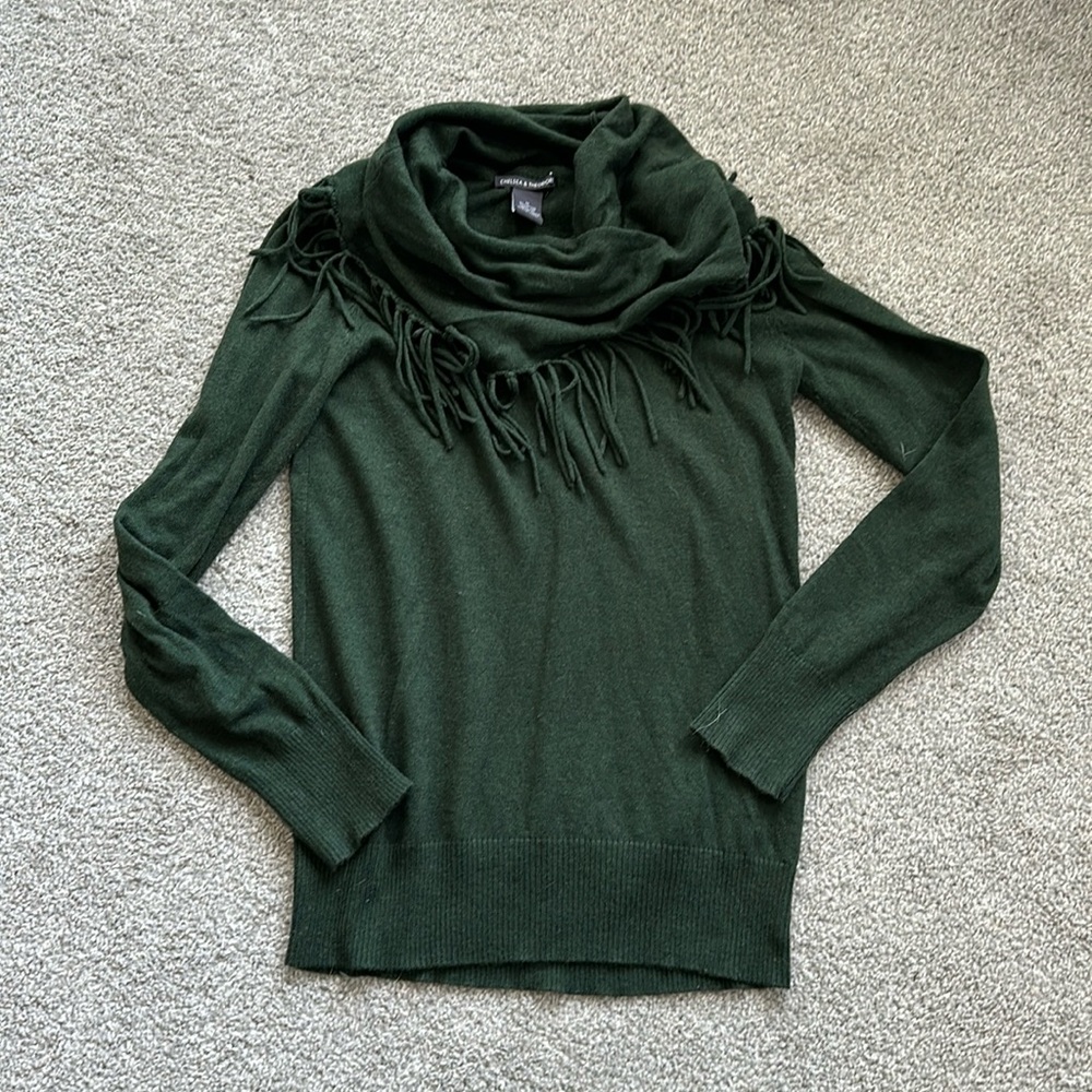Chelsea and Theodore Cowl Neck Sweater